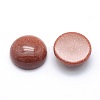 Synthetic Goldstone Cabochons G-P393-R24-12mm-2