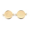 201 Stainless Steel Cabochon Connector Settings STAS-F191-15G-G-1