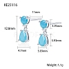 Cubic Zirconia Teardrop Dangle Stud Earrings SC9593-08-1