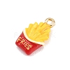 Fries Alloy Enamel Charms ENAM-P264-01D-G-3