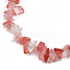Unisex Chip Watermelon Stone Glass Beaded Stretch Bracelets BJEW-S143-39-3