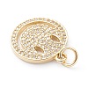 Brass Micro Pave Clear Cubic Zirconia Pendants LS-ZIRC-Z014-08G-3