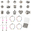 150Pcs 15 Styles Tibetan Style Alloy Beads FIND-YW0012-81-1