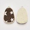 Eco-Friendly Cowhide Leather Pendants FIND-N049-03G-2