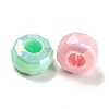 UV Plating Rainbow Iridescent Acrylic European Beads X-MACR-P040-13-2