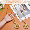 2Pcs Alloy Rotatable Dollar Sign Pendant Cuban Link Chain Necklaces NJEW-UN0001-77G-4
