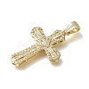 Brass Micro Pave Clear Cubic Zirconia Pendants CU-CBA9883-05K-G-2