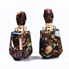 Assembled Synthetic Bronzite and Imperial Jasper Openable Perfume Bottle Pendants G-S366-059F-4