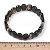 Dyed & Heated Natural Agate Oval Beaded Stretch Bracelet G-E010-01-26-3