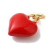 Brass Enamel Charms KK-U027-13-04G-2