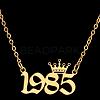 Crown Birth Year 201 Stainless Steel Pendant Necklaces for Women FS-WG4E8F2-06-1