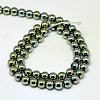 Electroplate Non-magnetic Synthetic Hematite Beads Strands G-J169A-8mm-06-2