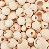 120Pcs 3 Style Natural Wood Beads WOOD-OC0001-92-6