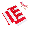 Canvas Cloth Beach Lounge Chair Cover with Pillows AJEW-WH0342-54A-1