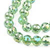 Electroplate Transparent Glass Beads Strands EGLA-N002-46-H05-3