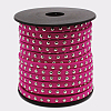 Silver Aluminum Studded Faux Suede Cord LW-D004-05-S-1