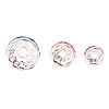 Silver Plated Brass Rhinestone Spacer Beads RB-PH0001-13S-NF-4