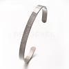 Love & Dream & Luck 304 Stainless Steel Cuff Bangles BJEW-N263-01-3