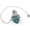 Synthetic Turquoise Chip & Resin Dowsing Pendulum Big Pendants PW-WG72597-13-1