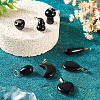 8Pcs 8 Styles Natural Obsidian Pendants G-TA0002-29-6