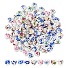 45Pcs 9 Colors Handmade Printed Porcelain Beads PORC-HS0001-12-1