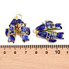 Brass Cloisonne Pendants KK-P251-A01-G-07-3