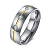 Valentine's Day Gifts Titanium Steel Cubic Zirconia Couple Rings For Men RJEW-BB16465-7-1