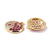 Eco-Friendly Brass Micro Pave Cubic Zirconia Charms ZIRC-C027-10-RS-3