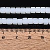 Frosted Imitation Jade Glass Beads Strands GLAA-N072-01A-C01-4