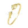 Marine Organism Brass Cuff Bangles for Women BJEW-D368-03A-G-4