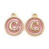 Golden Plated Alloy Enamel Charms X-ENAM-S118-07C-1