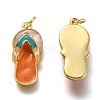 Brass Enamel Pendants KK-B026-25G-2