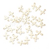 304 Stainless Steel Tiny Cross Charms STAS-H149-01G-3