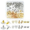 142Pcs 8 Style Brass & Silicone Earring Nuts KK-YW0001-43-1