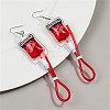 Blood Bag Plastic Dangle Earrings FS-WG7E43C-01-2