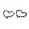 Rack Plating Rainbow Color Alloy Linking Rings PALLOY-S180-306-3
