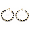 Brass Stud Earrings EJEW-S209-13A-2