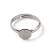 Non-Tarnish 304 Stainless Steel Pad Ring Settings X-STAS-K278-11B-P-2