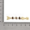 Brass Pave Cubic Zirconia Clear Cubic Zirconia & Natural Tiger Eye & Enamel European Dangle Charms GG-CBA3401-01G-B01-3