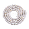 Electroplate Opaque Solid Color Glass Beads Strands EGLA-A044-P2mm-L19-2