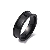201 Stainless Steel Grooved Finger Ring Settings STAS-WH0027-27C-EB-1