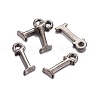 Gunmetal Plated Alloy Letter Pendants LS-PALLOY-J718-01B-I-2