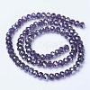 Electroplate Glass Beads Strands EGLA-A034-T4mm-B13-2