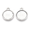 Tibetan Style Alloy Pendants Cabochon Settings PALLOY-N178-12AS-C-1