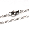 304 Stainless Steel Cable Chain Necklace for Men Women STAS-L164A-01P-B-1