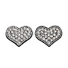 Heart Hotfix Glass Rhinestone with Cloth Patches PATC-T002-02M-2
