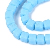 Opaque Frosted Glass Beads Strands GLAA-N072-01A-B08-3