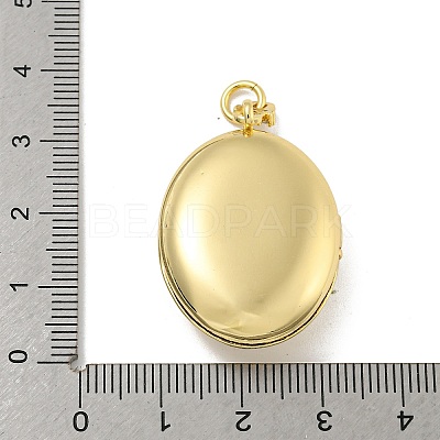 Brass Cubic Zirconia Locket Pendants KK-N254-93A-G-1