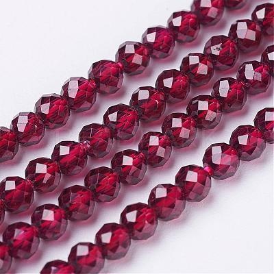 Natural Garnet Beads Strands G-D167-A-3mm-1