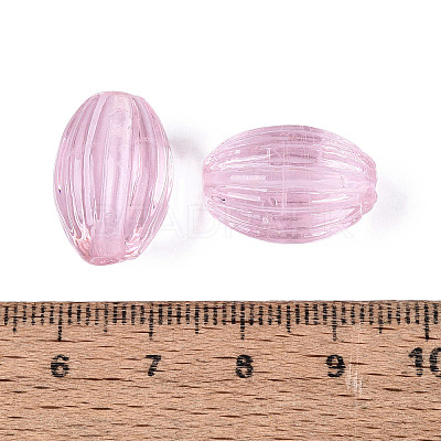 Handmade Ribbed Lampwork Beads LAMP-N042-01-1